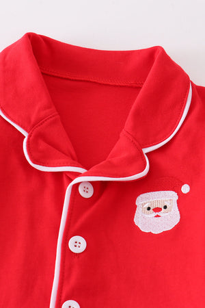 Premium Red santa claus embroidery boy pajams set