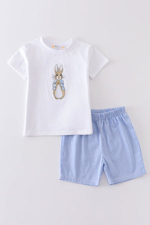 Premium Easter bunny embroidery boy set