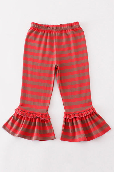 Platinum Red stripe ruffle pants – HoneyBean
