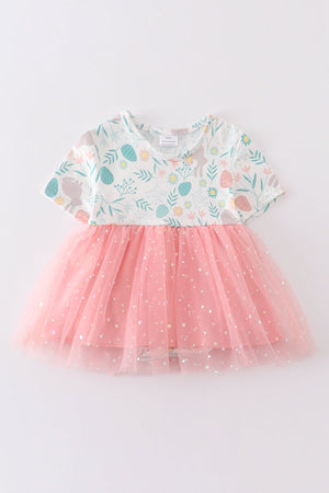 Easter sequin tulle girl bubble