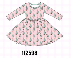 Pink christmas tree bamboo dress