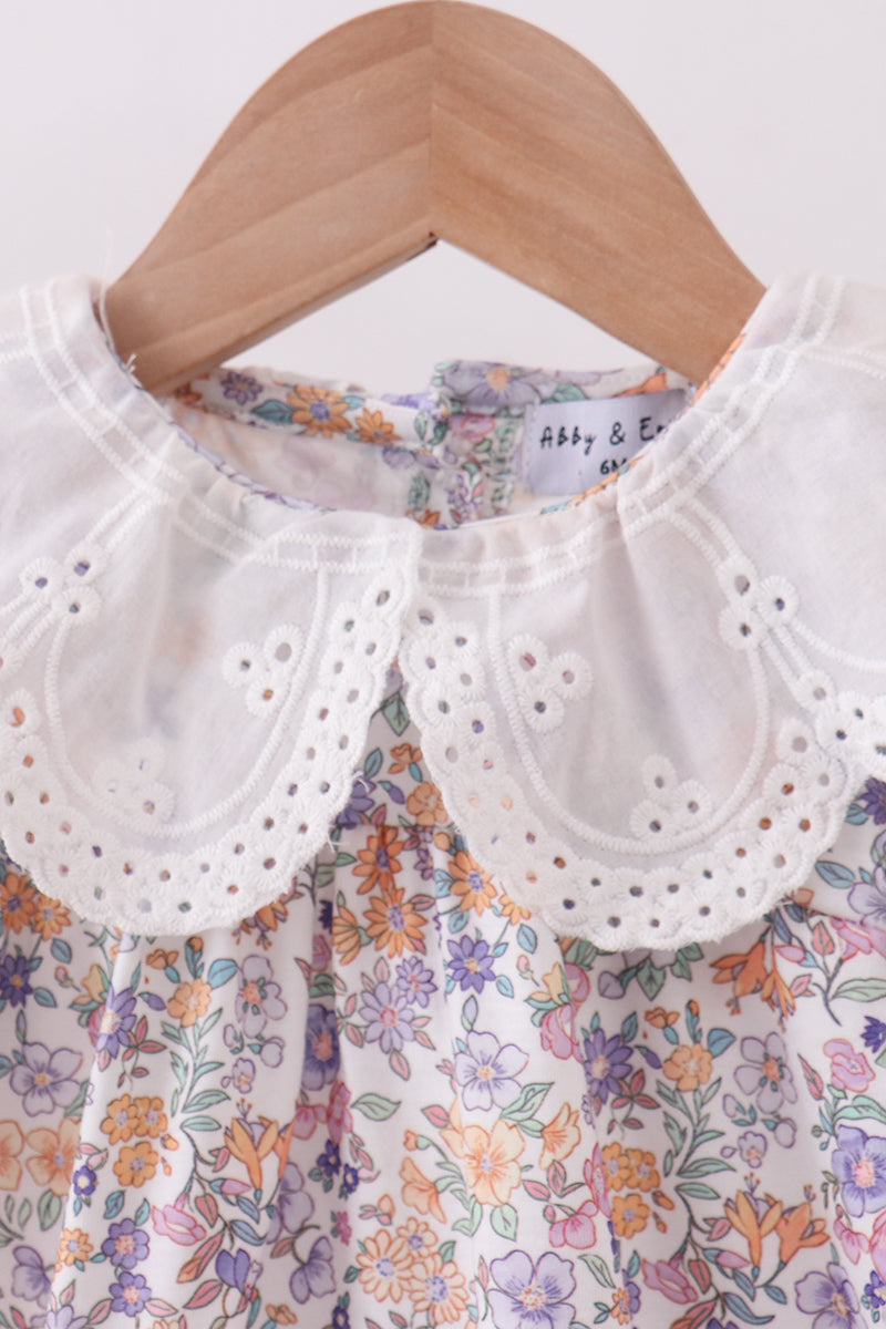 Purple floral lace bubble