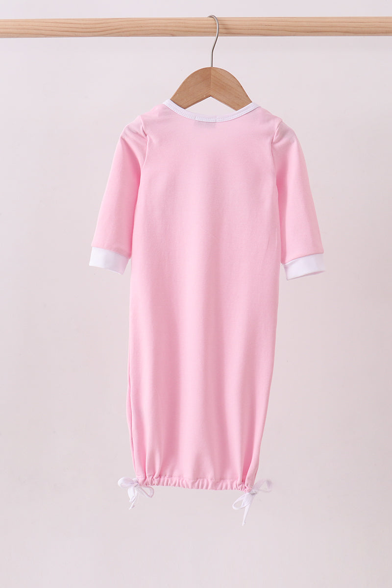 Pink sister embroidery gown