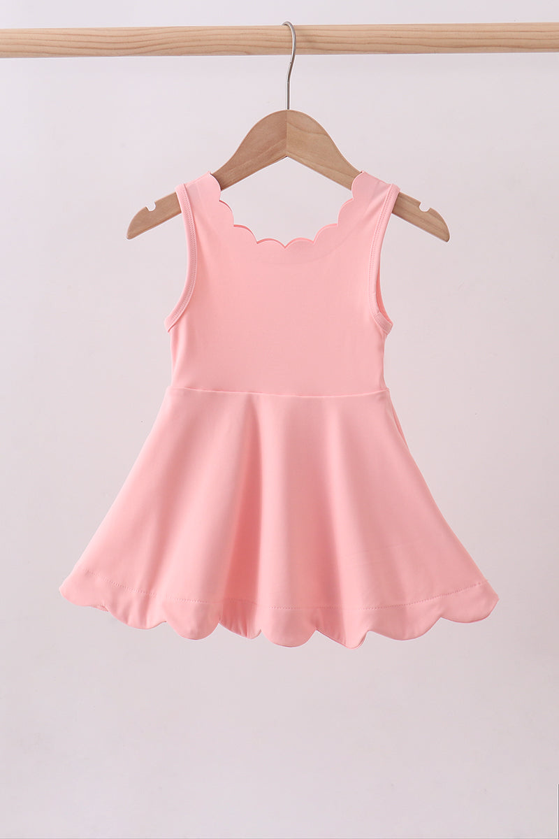 Pink scalloped active mom&me dress