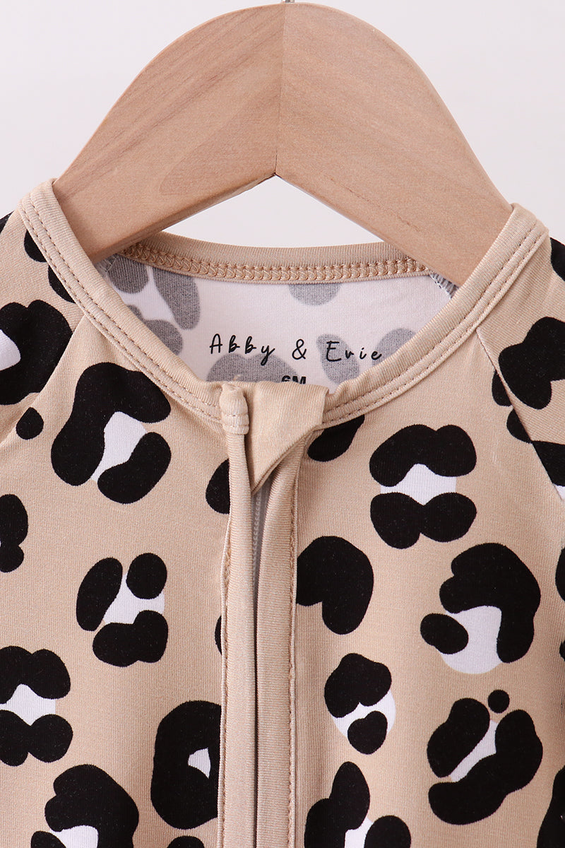 Leopard bamboo romper