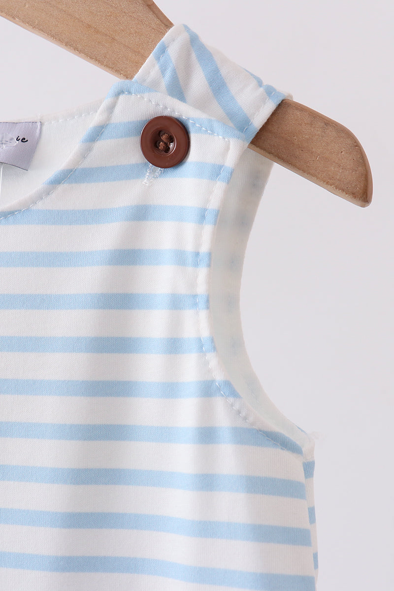 Blue Sports Ball Stripe Applique Jon