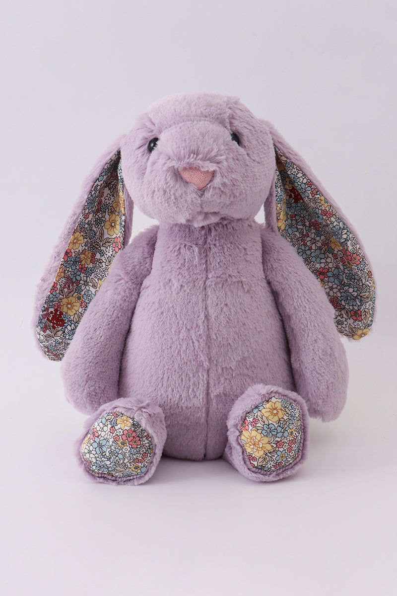 Purple floral plush bunny