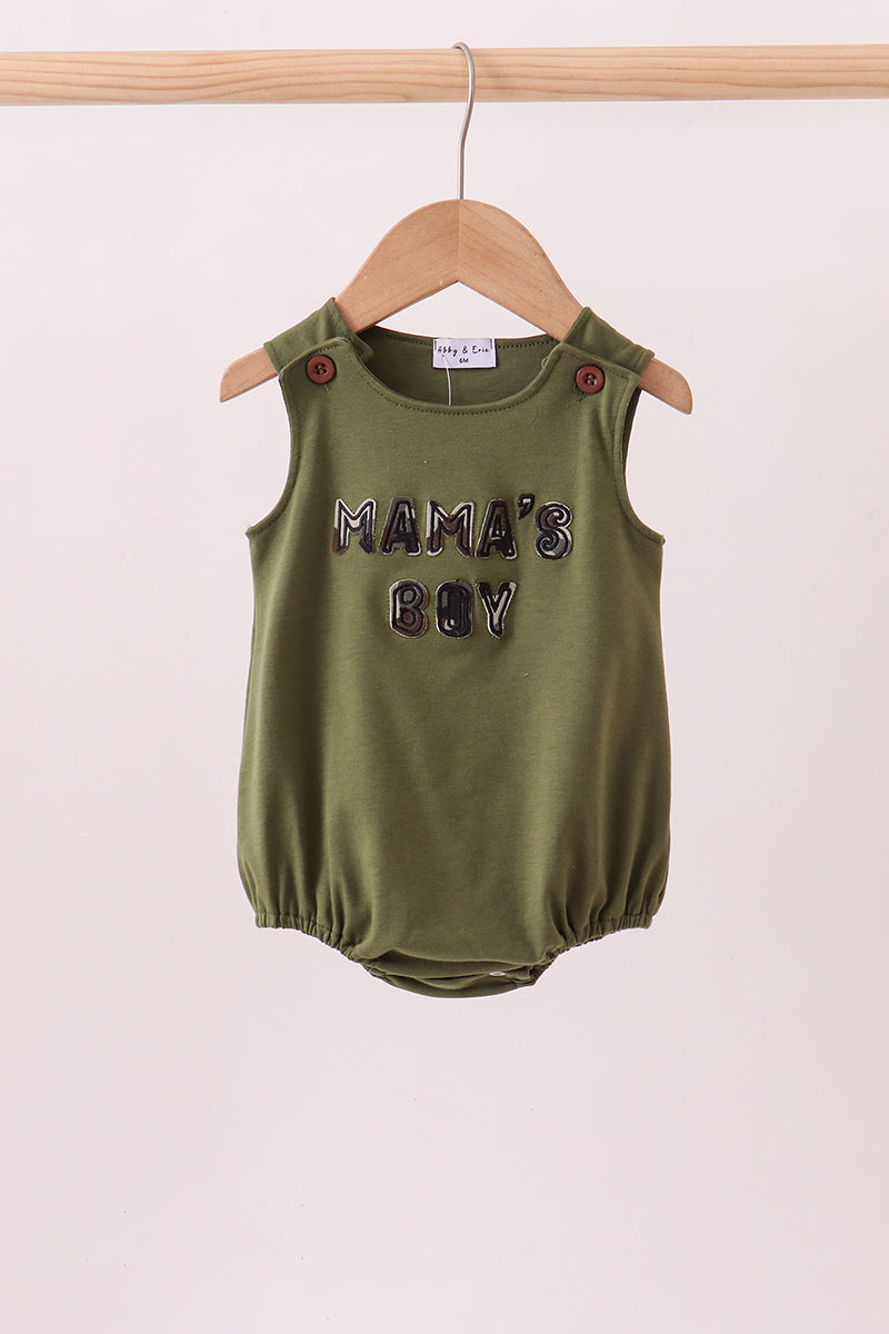 Mama's Boy Applique Knit Bubble