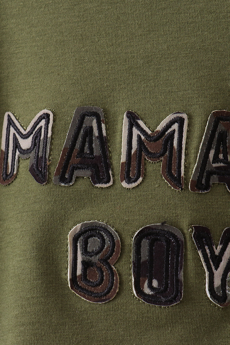 Mama's Boy Applique Knit Bubble