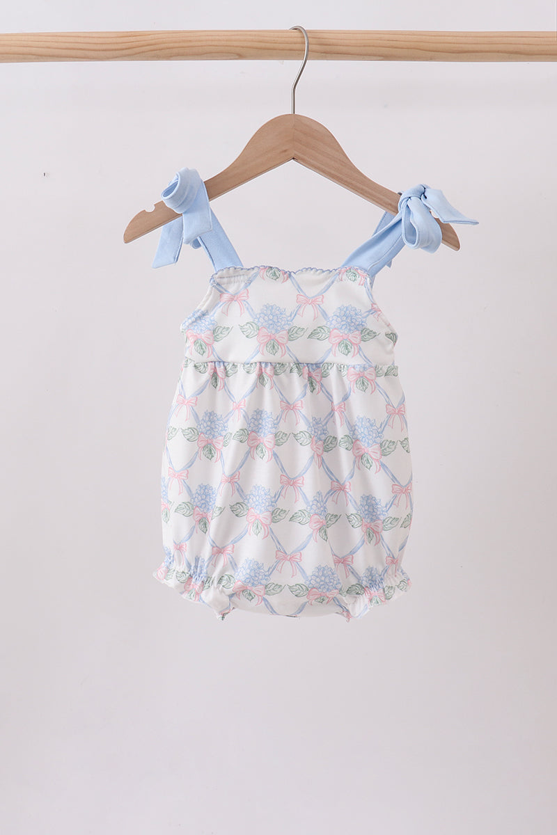 Blue Floral Knit Bubble