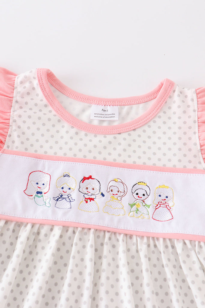 Princess embroidery ruffle girl dress