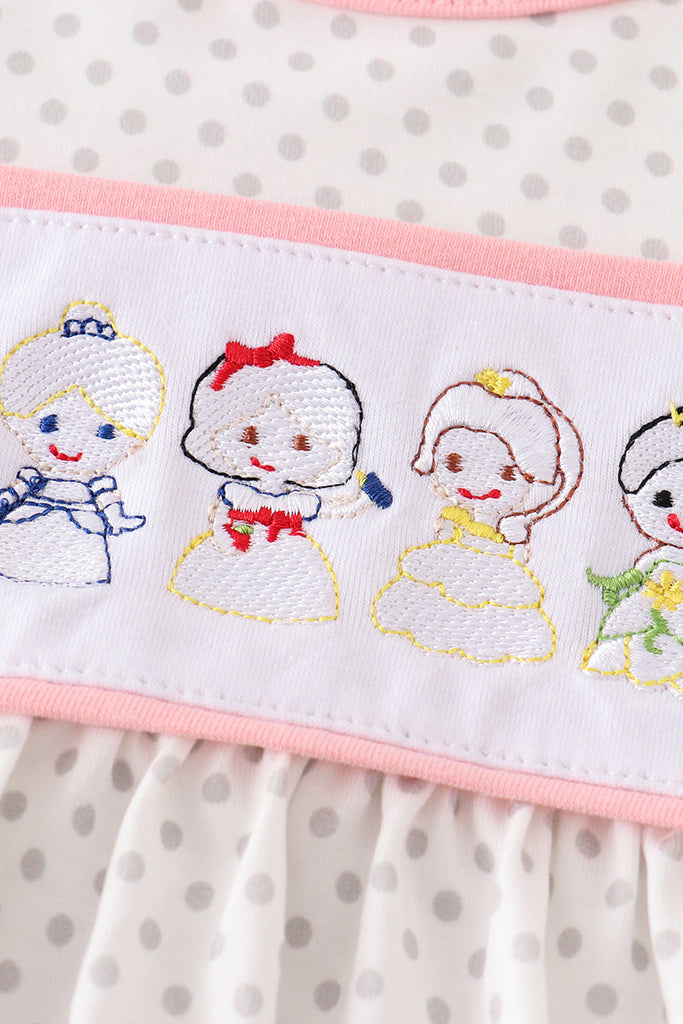 Princess embroidery ruffle girl dress
