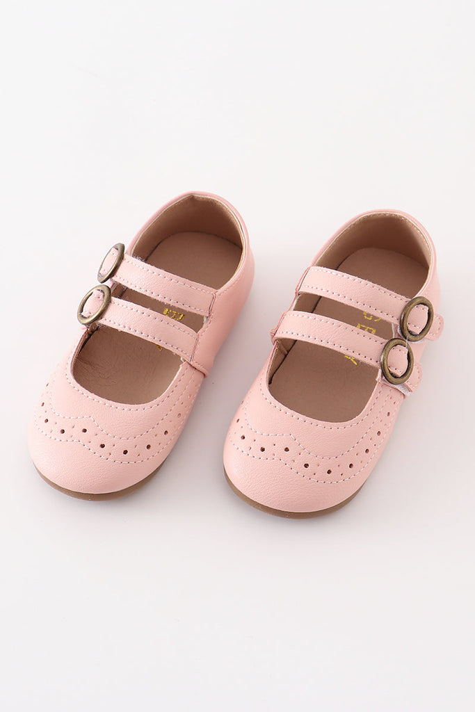 Pink vintage leather shoes
