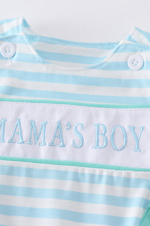 Blue stripe mama's boy embroidery jonjon