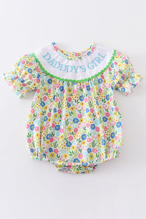 [MISSPELL DADDDY] Floral print daddy's girl embroidery bubble