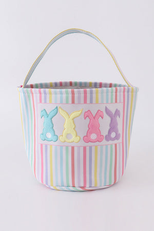 Easter stripe bunny basket