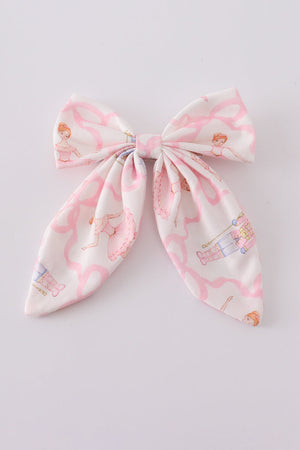Pink nutcracker print sailor bow