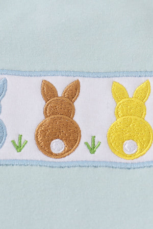 Blue bunny embroidery set