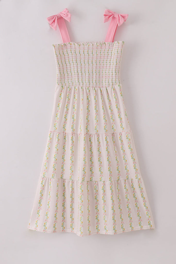 pink lemon print dress Brocade pink Lemons print sleeveless mini dress