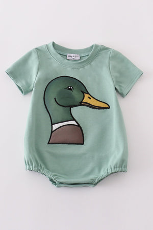 Green duck applique bubble