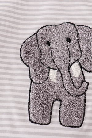Alabama polka dot elephant french knot stripe top