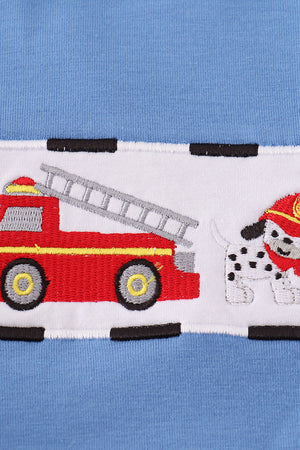 Blue fire fighter bubble