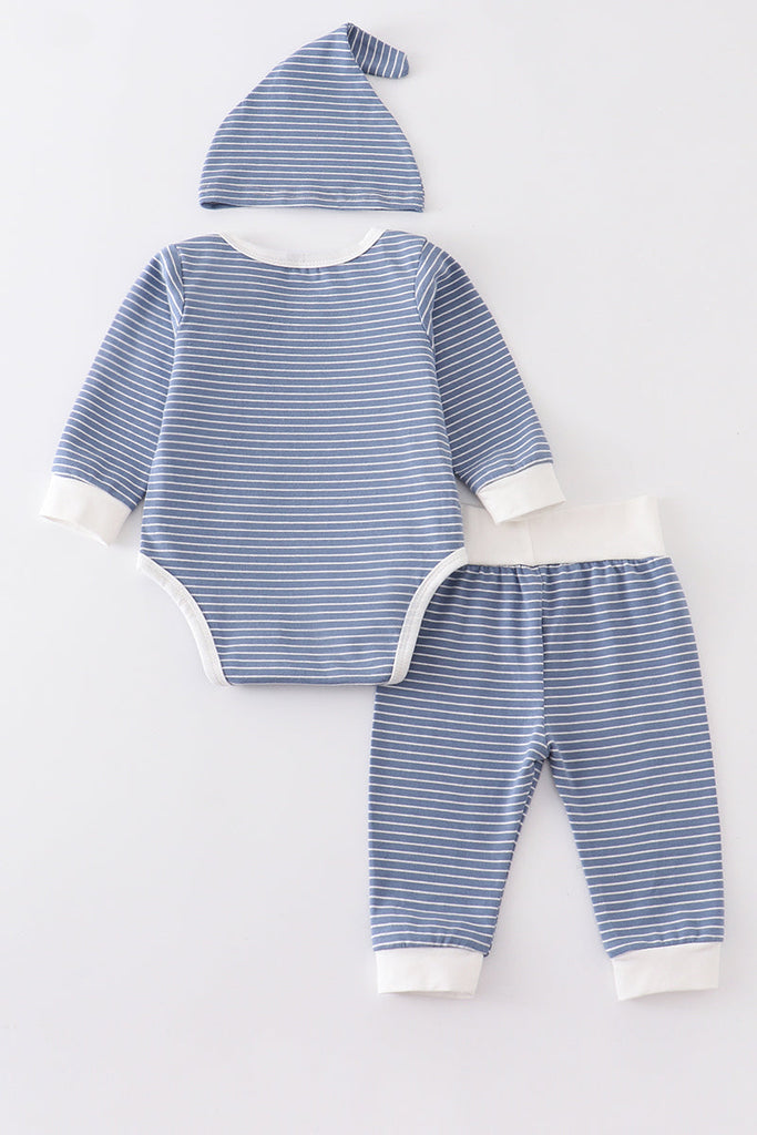 Blue stripe baby 3pc set