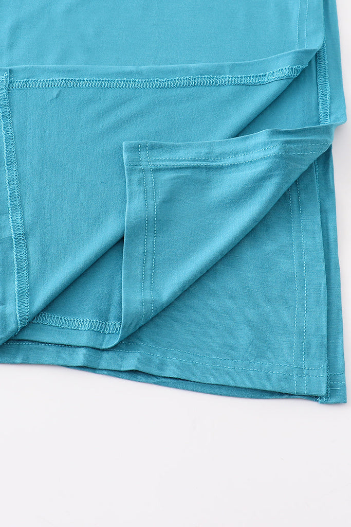 Teal baby bamboo swaddle blanket