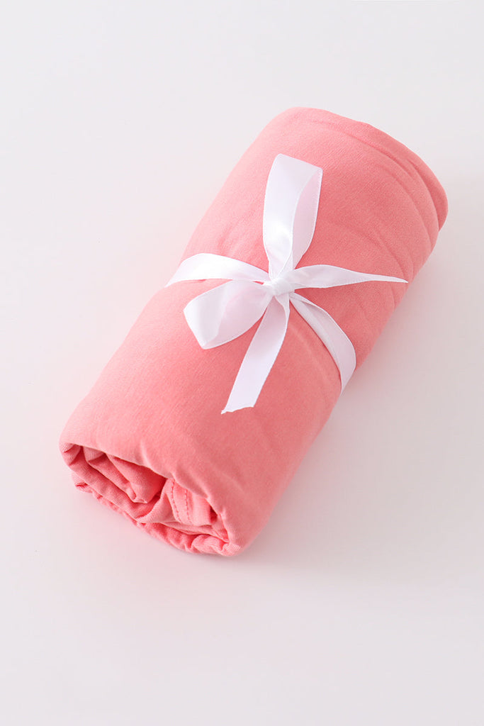Pink baby bamboo swaddle blanket