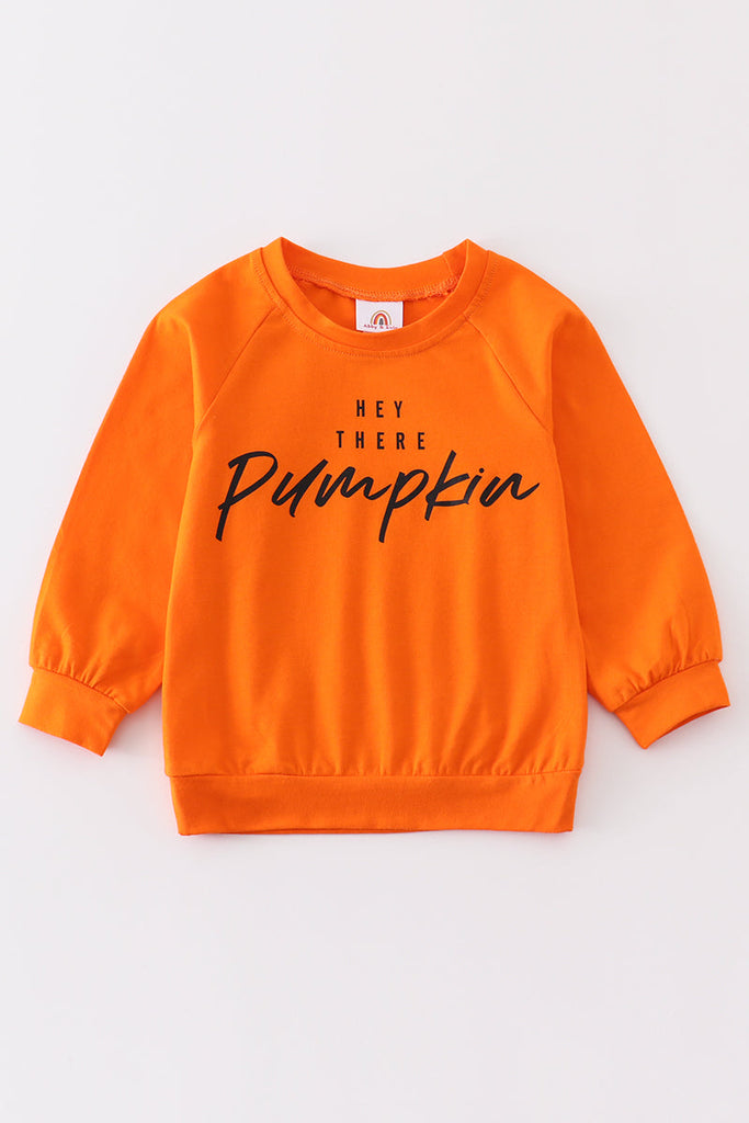 Orange pumpkin sweat shirt
