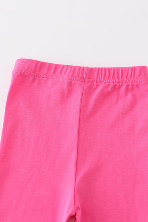 Pink ruffle legging