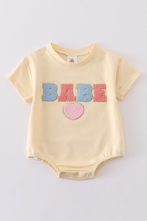 Beige BABE chenille pat bubble