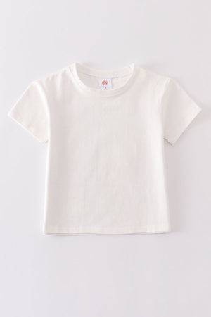 Cream blank basic t-shirt