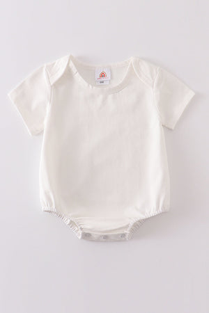 Cream blank basic Adult Kids t-shirt and baby bubble