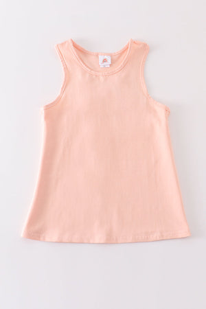 Peach blank basic teens dress