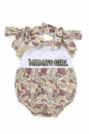 Camouflage print MAMA'GIRL baby bubble
