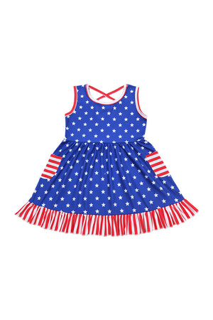 Patriotic star print dress
