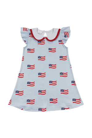 Patriotic flag print dress