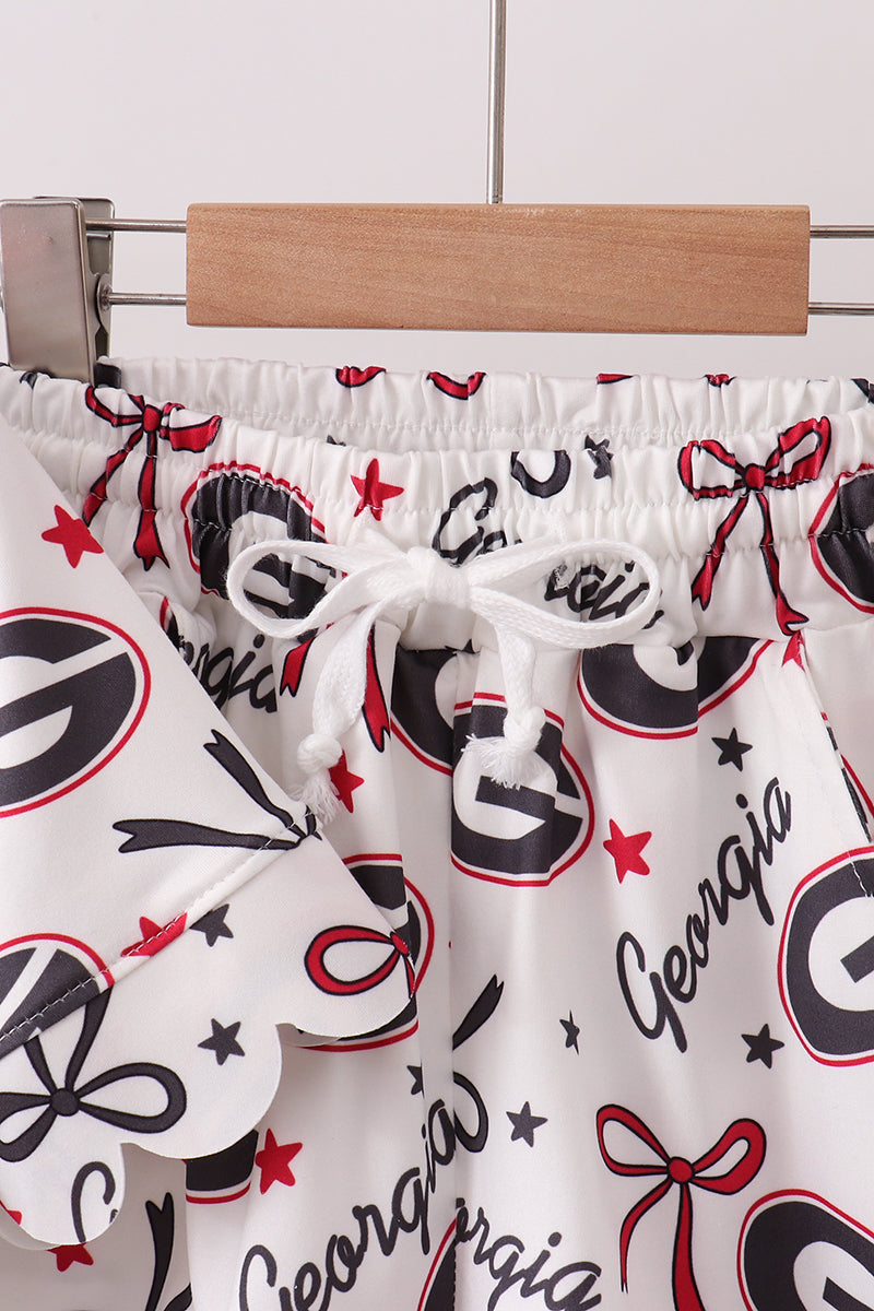 Georgia scalloped shorts set
