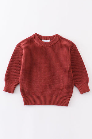 Rust pullover sweater