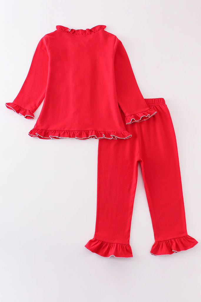 Night Before Christmas Mommy & Me Ruffle Lounge Set, Red – Stitchy