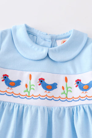 Premium Chicken embroidery baby romper