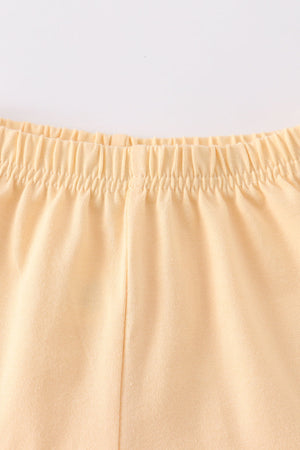 Premium Yellow basic ruffle shorts