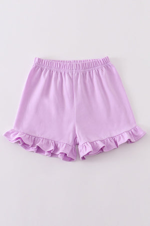Premium Purple basic ruffle shorts