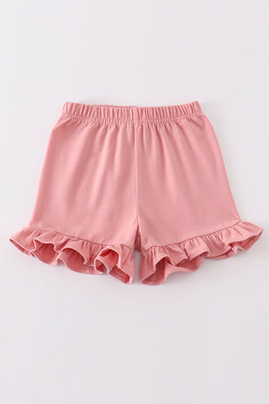 Premium Pink basic ruffle shorts