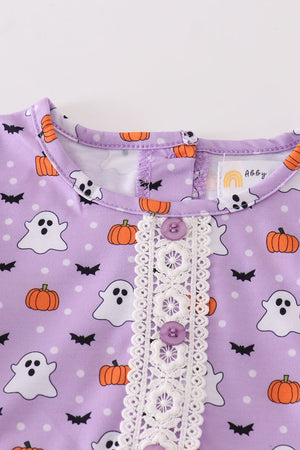 Purple halloween print dress