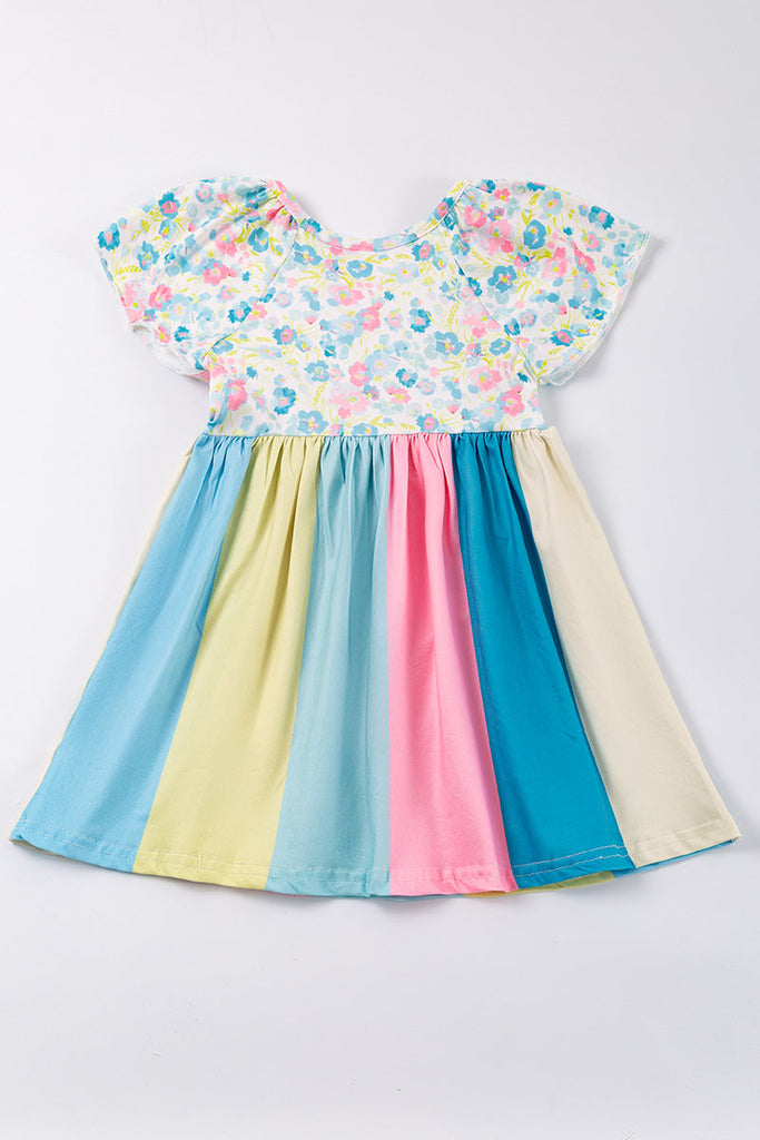 Multicolored floral print dress