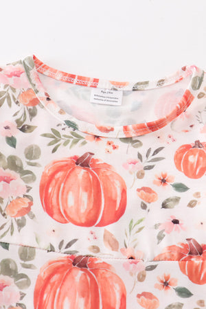 Pumpkin print dress