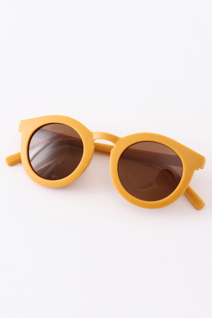 Browse Free HD Images of Round Black Sunglasses Repeated On Yellow  Background