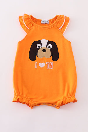 Orange I love Tennessee applique ruffle bubble